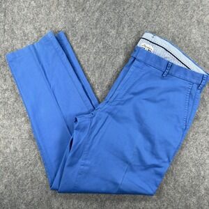 Peter Millar Pants Mens 38x31 Blue Pima Cotton Stretch Chino Golf Casual Pants